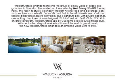 Ad Waldorf Astoria Orlando